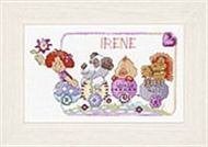 Borduurpakket Happy birthday train Irene 15615, Hobby en Vrije tijd, ., Nieuw, Ophalen of Verzenden, .