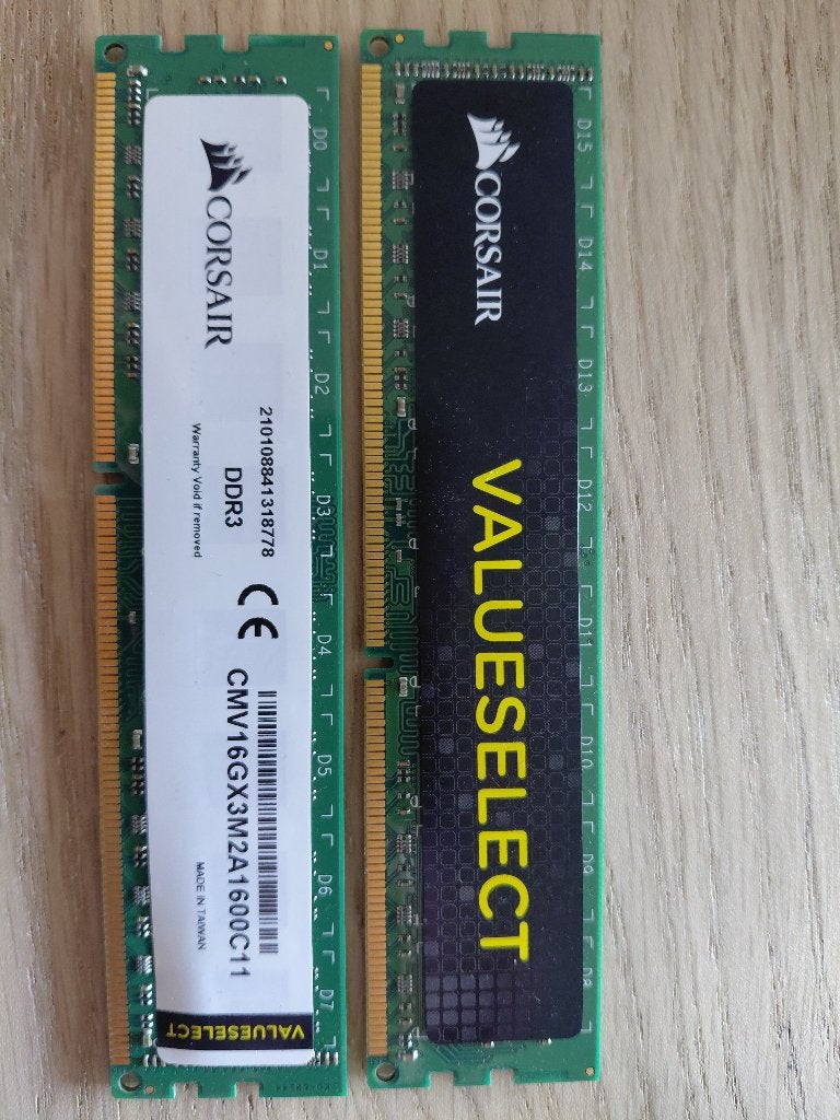 Corsair Value Select 8GB PC3-12800, Computers en Software, RAM geheugen, 8 GB, DDR3, Ophalen of Verzenden, Zo goed als nieuw