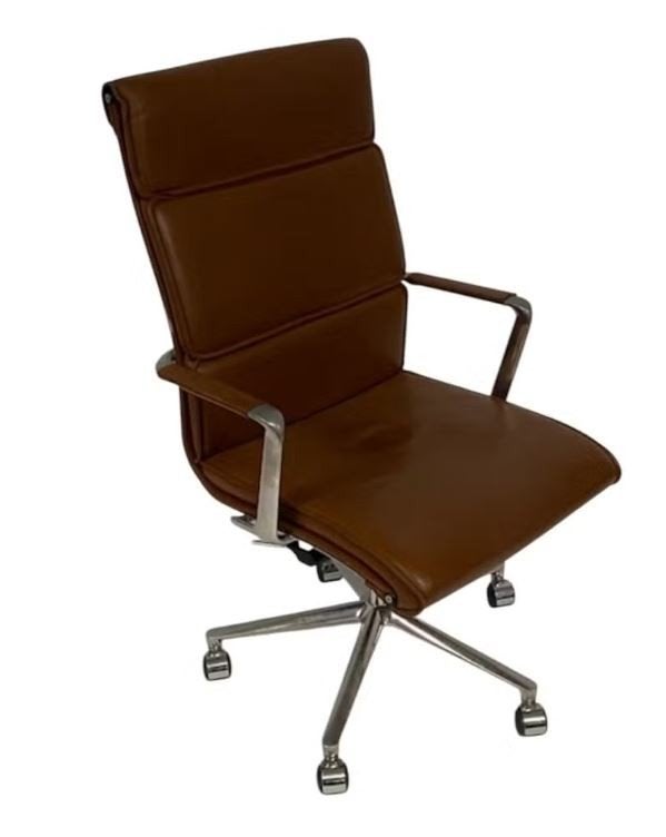 ICF Una Chair Executive Bureaustoel – Leder 984 Tabacco, Gebruikt, Bruin, ICF, Ophalen of Verzenden