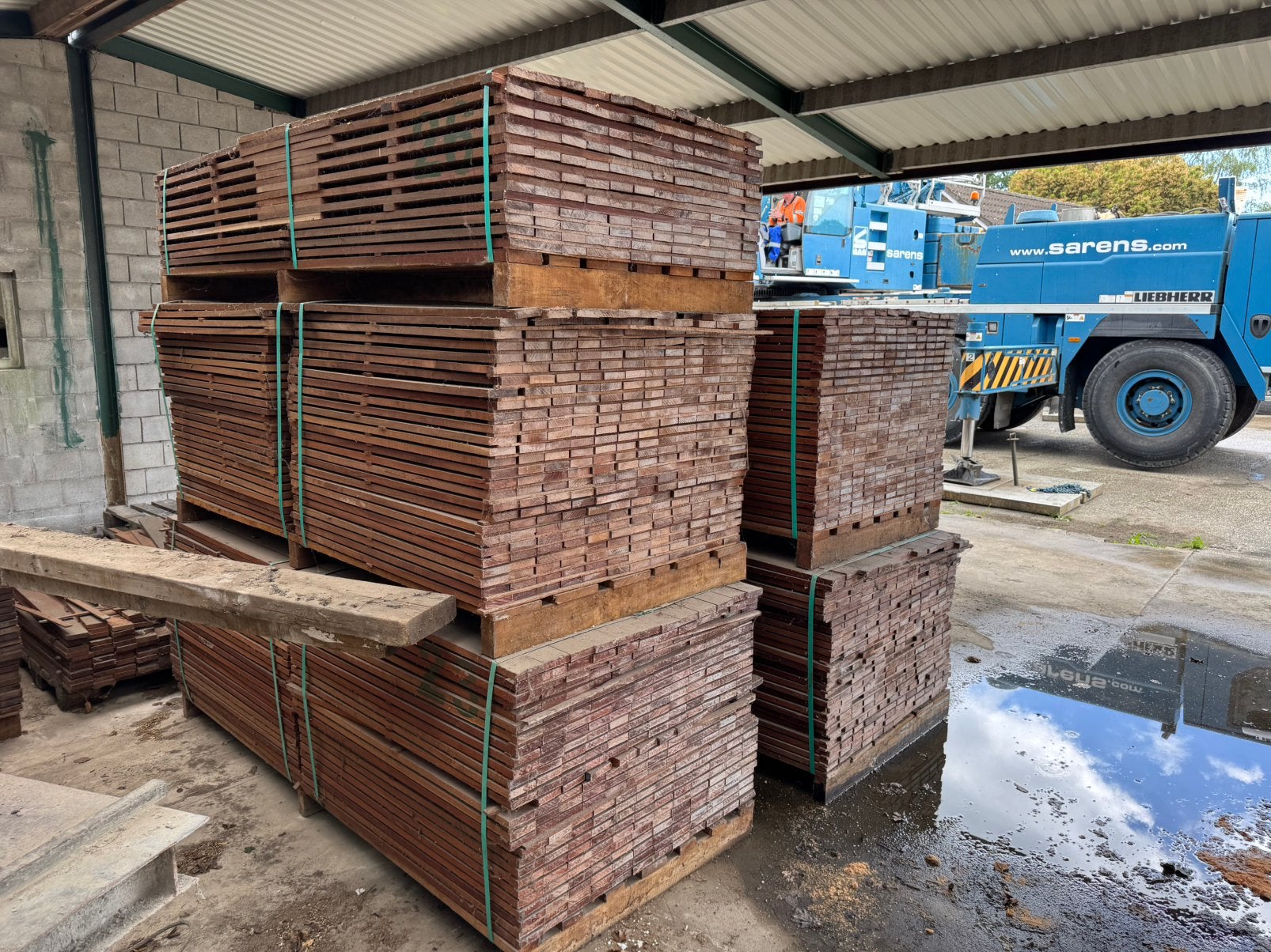 Jatoba houten vloerplanken, vlonder planken 350m2 hardhout, Ophalen, Jatoba, Bosperceel 1, Nieuw