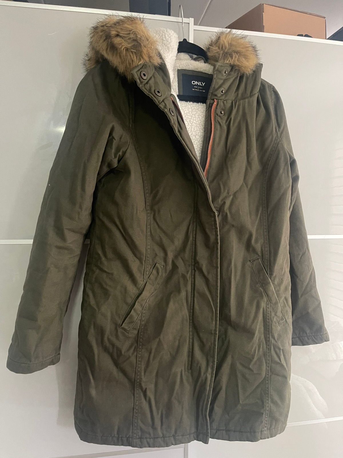 Mooie, warme winterjas van het merk Only in maat S., Kleding | Dames, Ophalen of Verzenden, Zo goed als nieuw, Groen