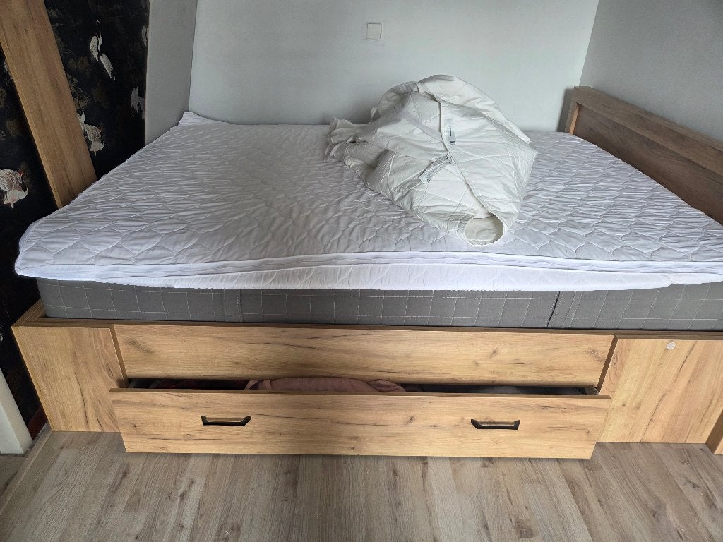 Jysk Lintrup bed frame 140x200, Ophalen, Gebruikt, Tweepersoons, 140 cm