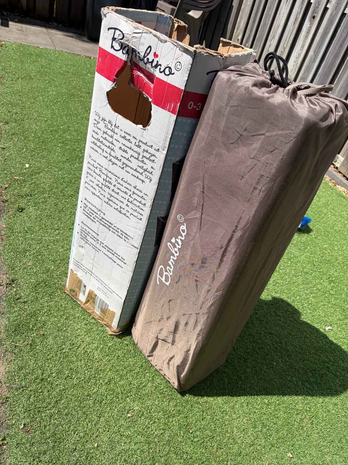 Bambino Reisbedje - in prima staat met matras, Kinderen en Baby's, Babywiegjes en Ledikanten, Ophalen of Verzenden, Zo goed als nieuw