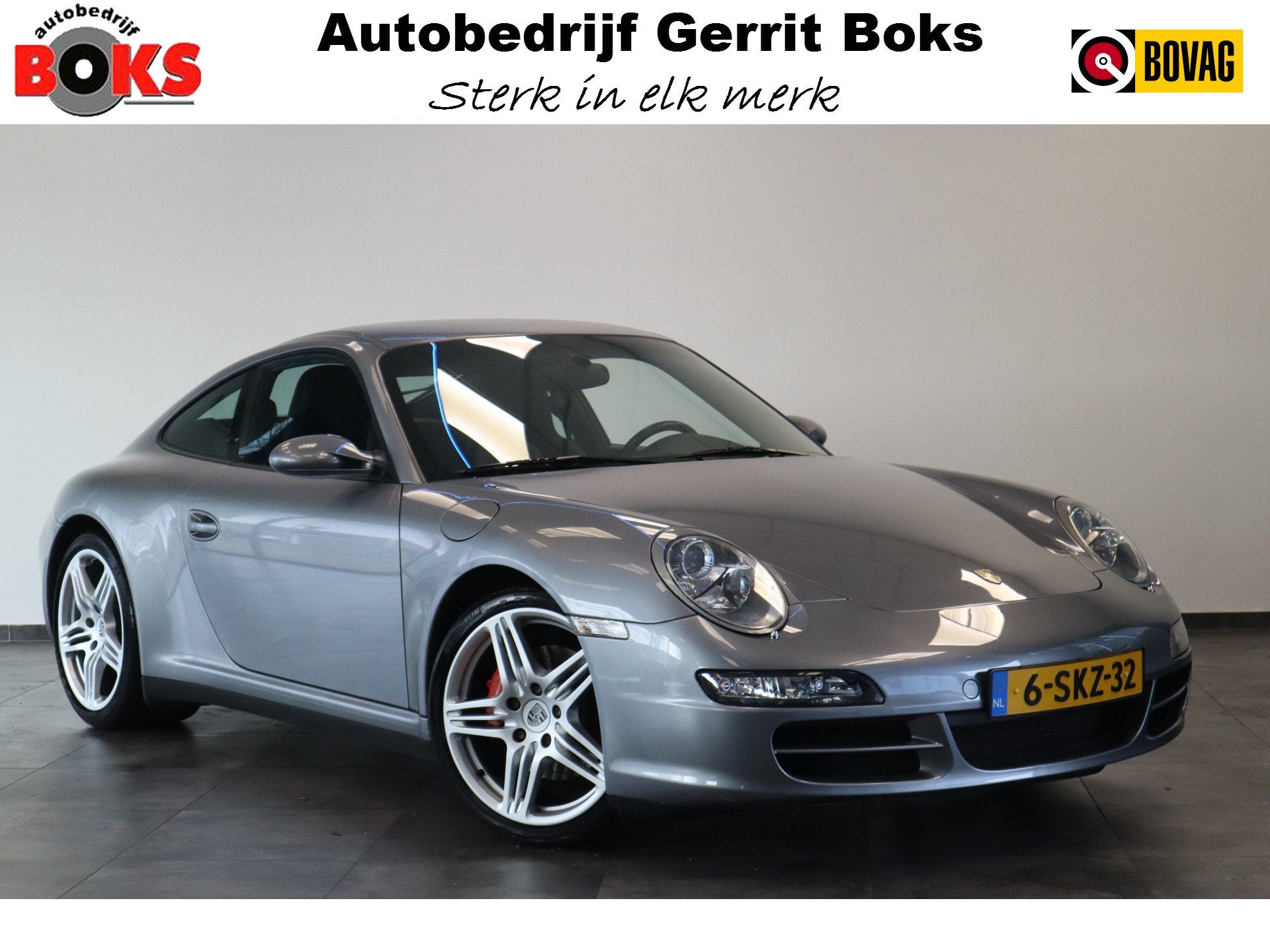 Porsche 911 3.8 Carrera 4S 355PK Navigatie 19LMV Volleder in, Auto's, Automaat, 1490 kg, Gebruikt, Zwart