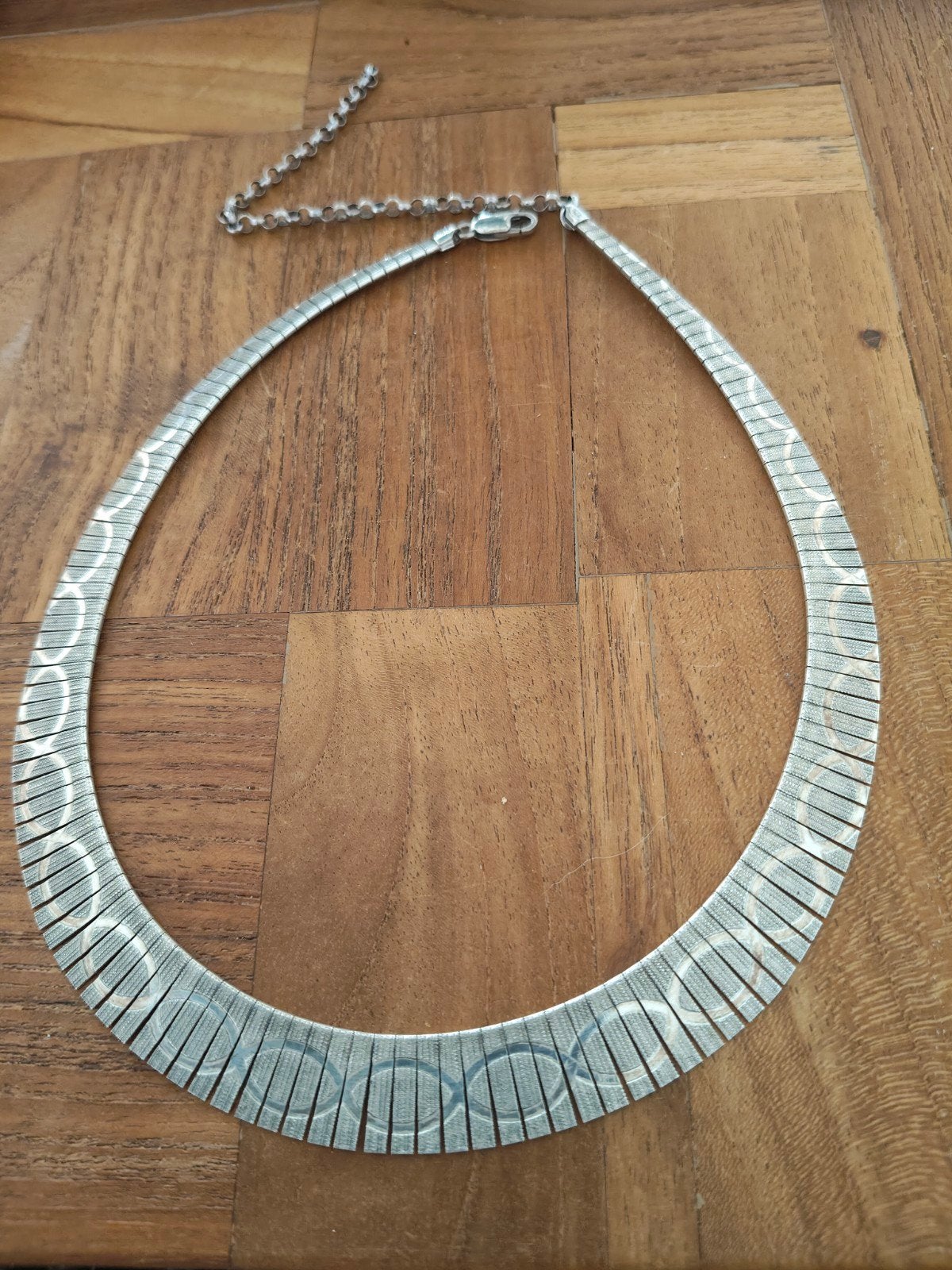 prachtige zilveren chooker, Ophalen of Verzenden, Zo goed als nieuw, Zilver, Zilver