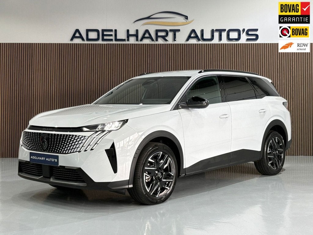 Peugeot 5008 1.2 Hybrid 145 Allure 7 Pers 5 X Voorraad Autom, Auto's, Peugeot, 145 pk, Gebruikt, Zwart, 1199 cc