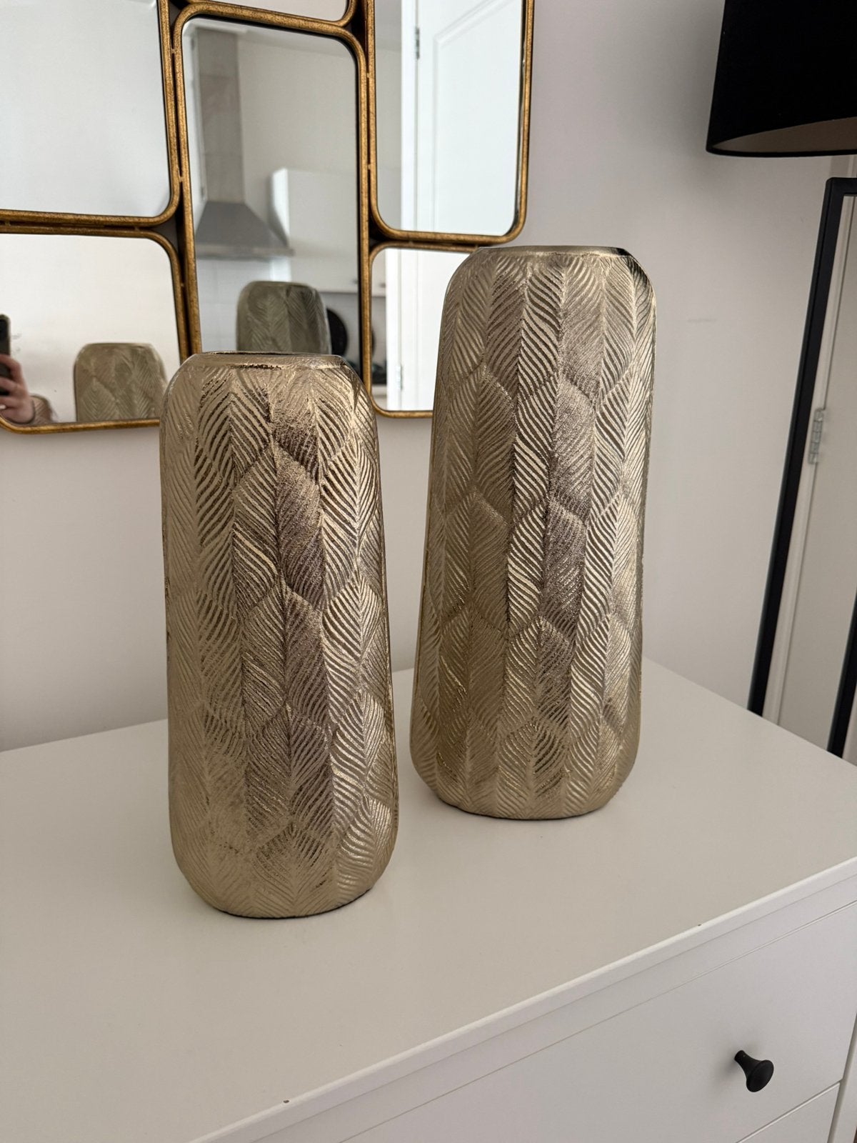 Richmond Interiors vazen Kyan, Ophalen, Zo goed als nieuw, Goud