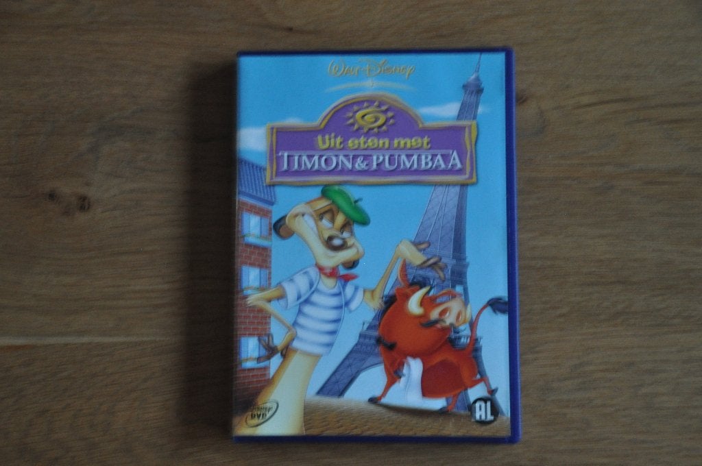 DVD Uit eten met Timon & Pumbaa, Cd's en Dvd's, Animatie, Inclusief doosje, Ophalen of Verzenden, Zo goed als nieuw