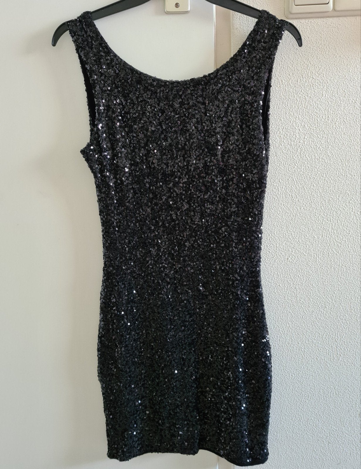 Galajurkje/cocktailjurkje pailletten, Dreamdresses, Zwart, Ophalen of Verzenden, Zo goed als nieuw