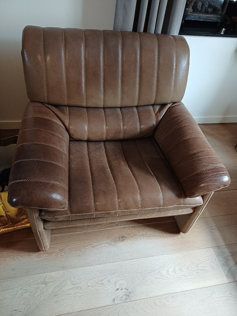 desede ds86 vintage, Huis en Inrichting, Fauteuils, Ophalen, Minder dan 50 cm, Gebruikt, Leer