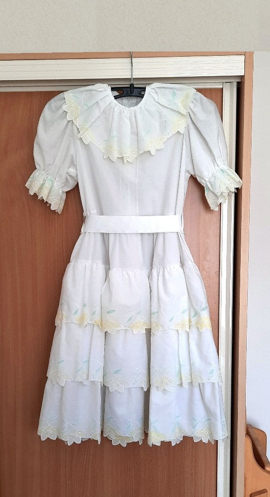 Nieuw KLIPFISK JURK 134 WIT PASTEL MINT + PETTICOAT, Meisje, Nieuw, Ophalen of Verzenden, Jurk of Rok