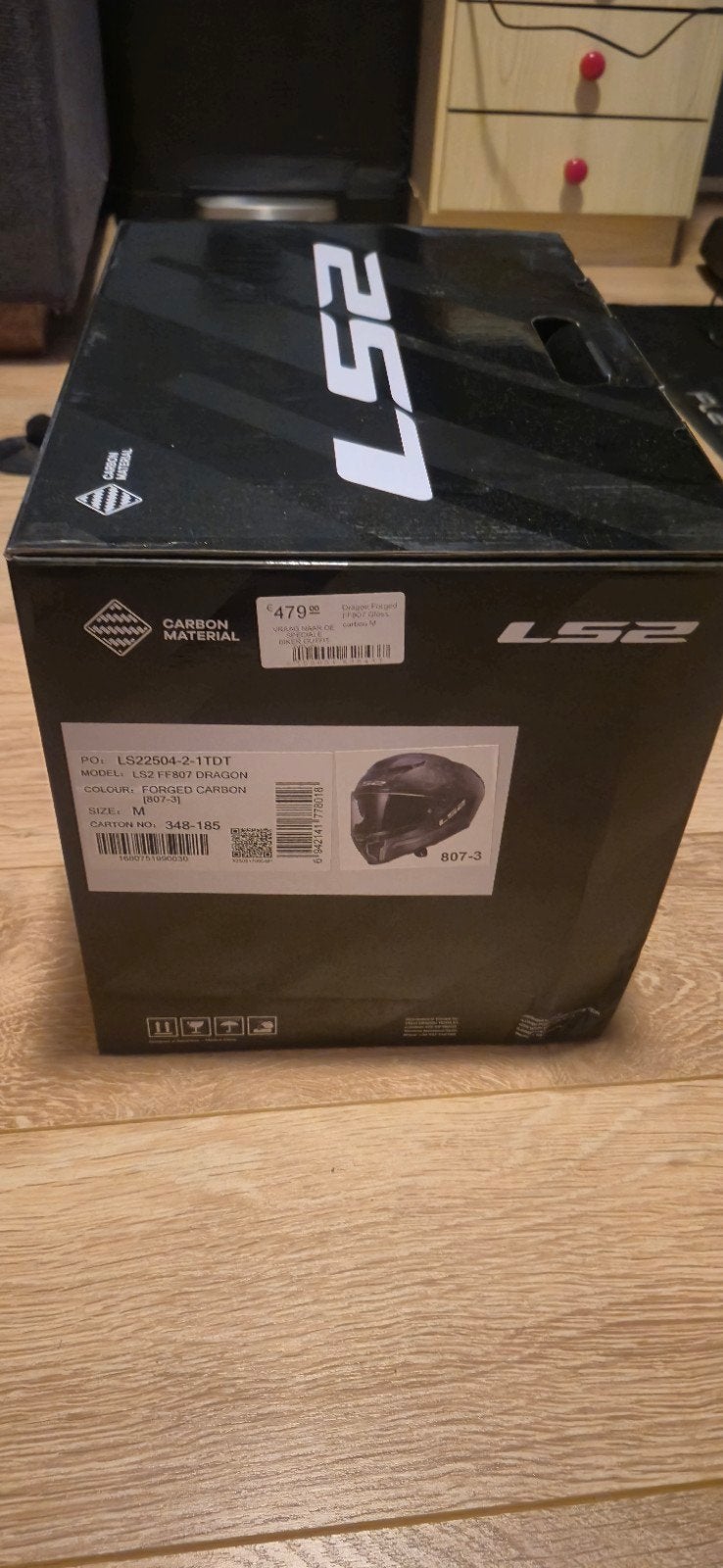 LS2 FF805 Thunder C Carbon Integraalhelm - Maat M, M, Heren, Ophalen of Verzenden, Integraalhelm