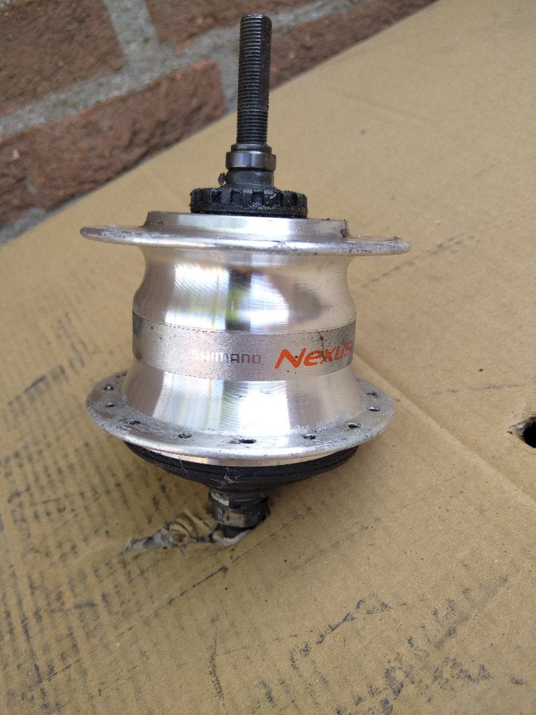 Achternaaf Nexus SG-7R 50 met  32 spaak gaten €65,-, Nexus, Shimano Nexus, Ophalen of Verzenden, Aluminium