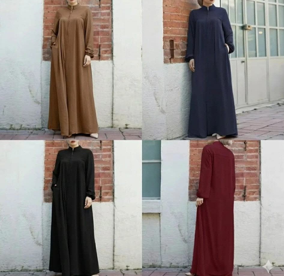 Elegante Abaya Jurk met Rits - Diverse Kleuren, Kleding | Dames, Jurken, Ophalen of Verzenden