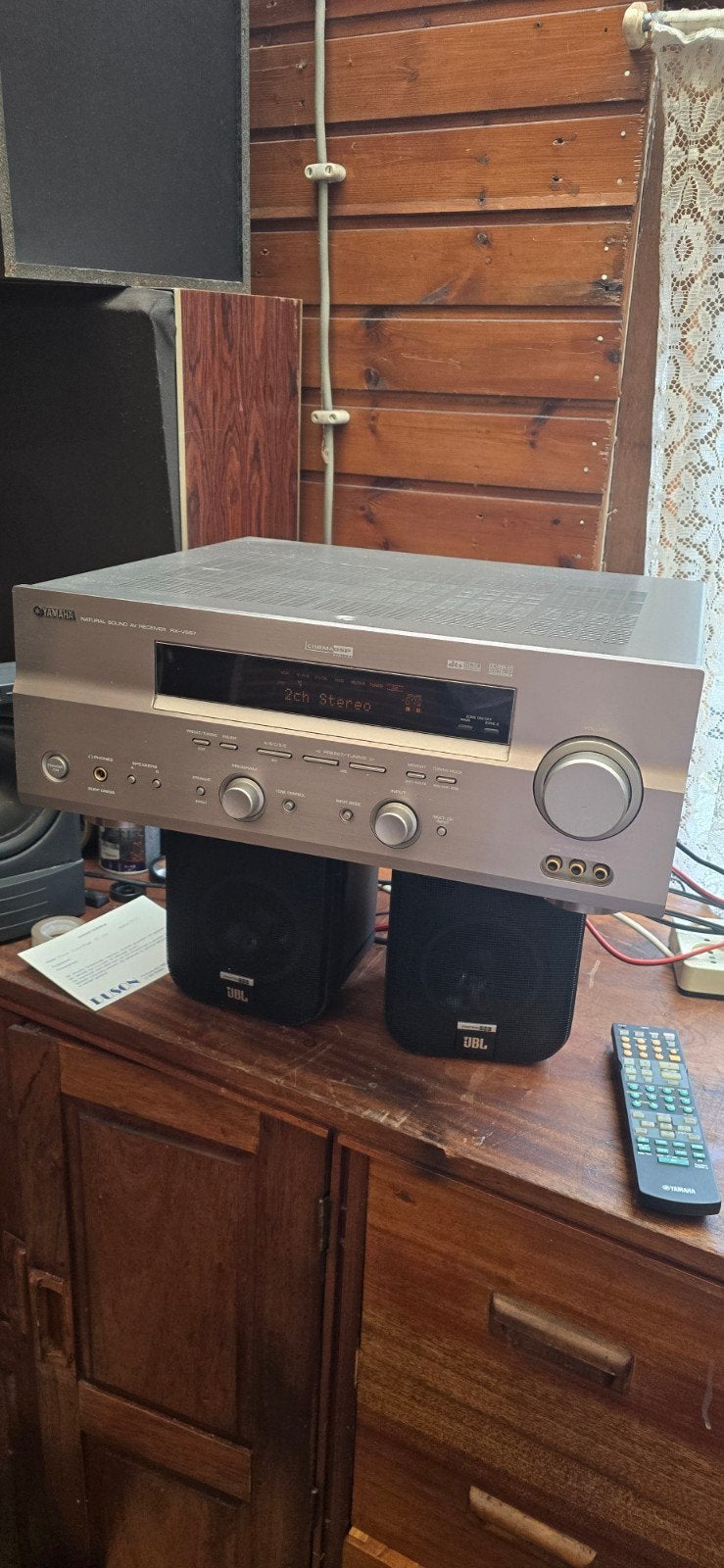 Yamaha RX-V557 Receiver met JBL  afstandsbediening, Yamaha, Ophalen of Verzenden, Zo goed als nieuw, 60 tot 120 watt