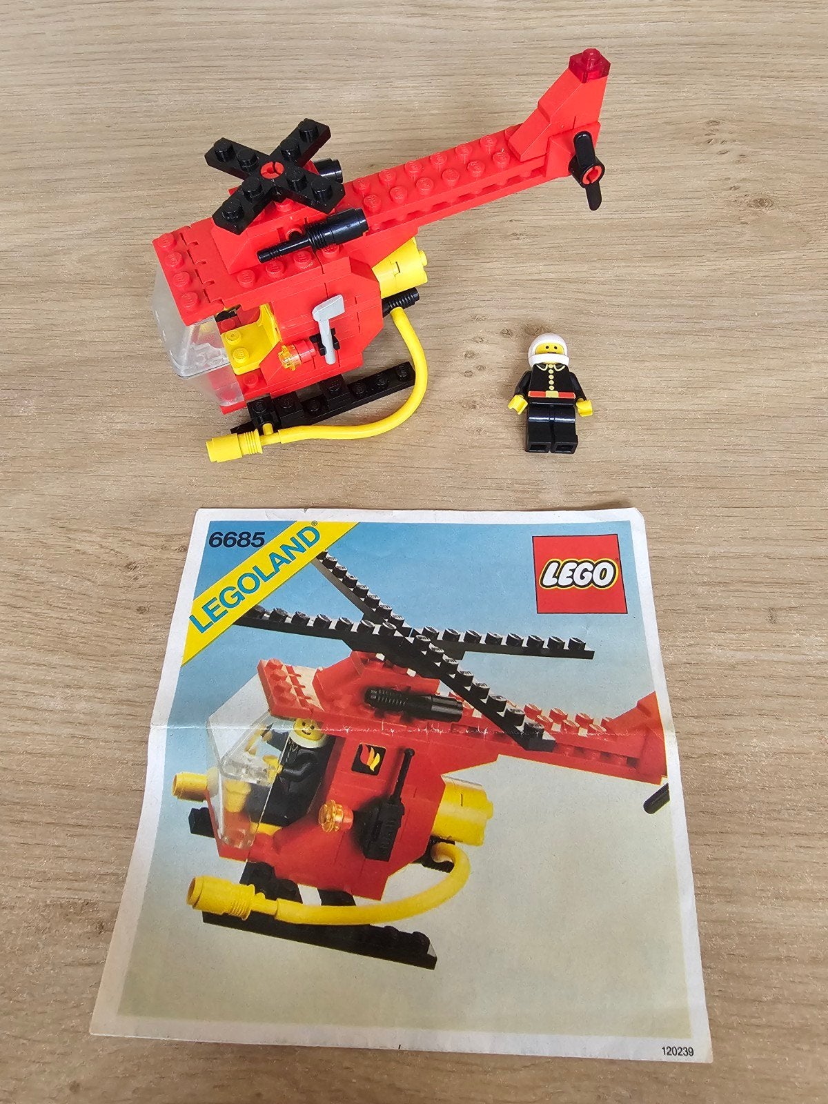 LEGO 6685 Fire Copter 1 – 1982 – met handleiding, Ophalen of Verzenden, Gebruikt