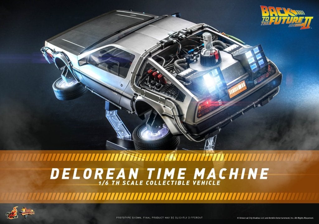 Back to the future II Delorean 1:6 schaalmodel MMS 636, Ophalen of Verzenden, Nieuw, 1:5 t/m 1:8, Auto