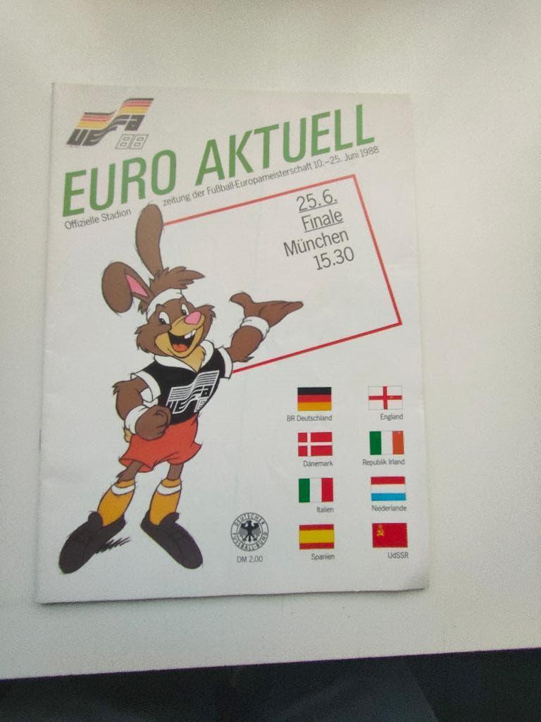 EK 88 officieel programma FINALE 25-6-1988, Verzenden, Zo goed als nieuw, Overige binnenlandse clubs, Overige typen