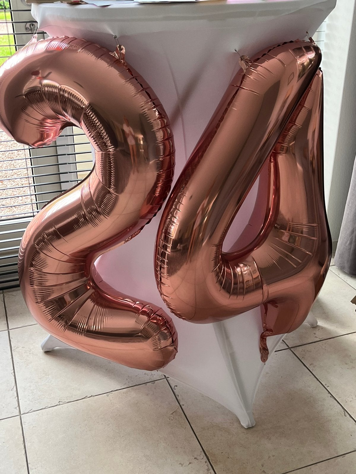 Ballonnen 24 brons, Ophalen, Roze