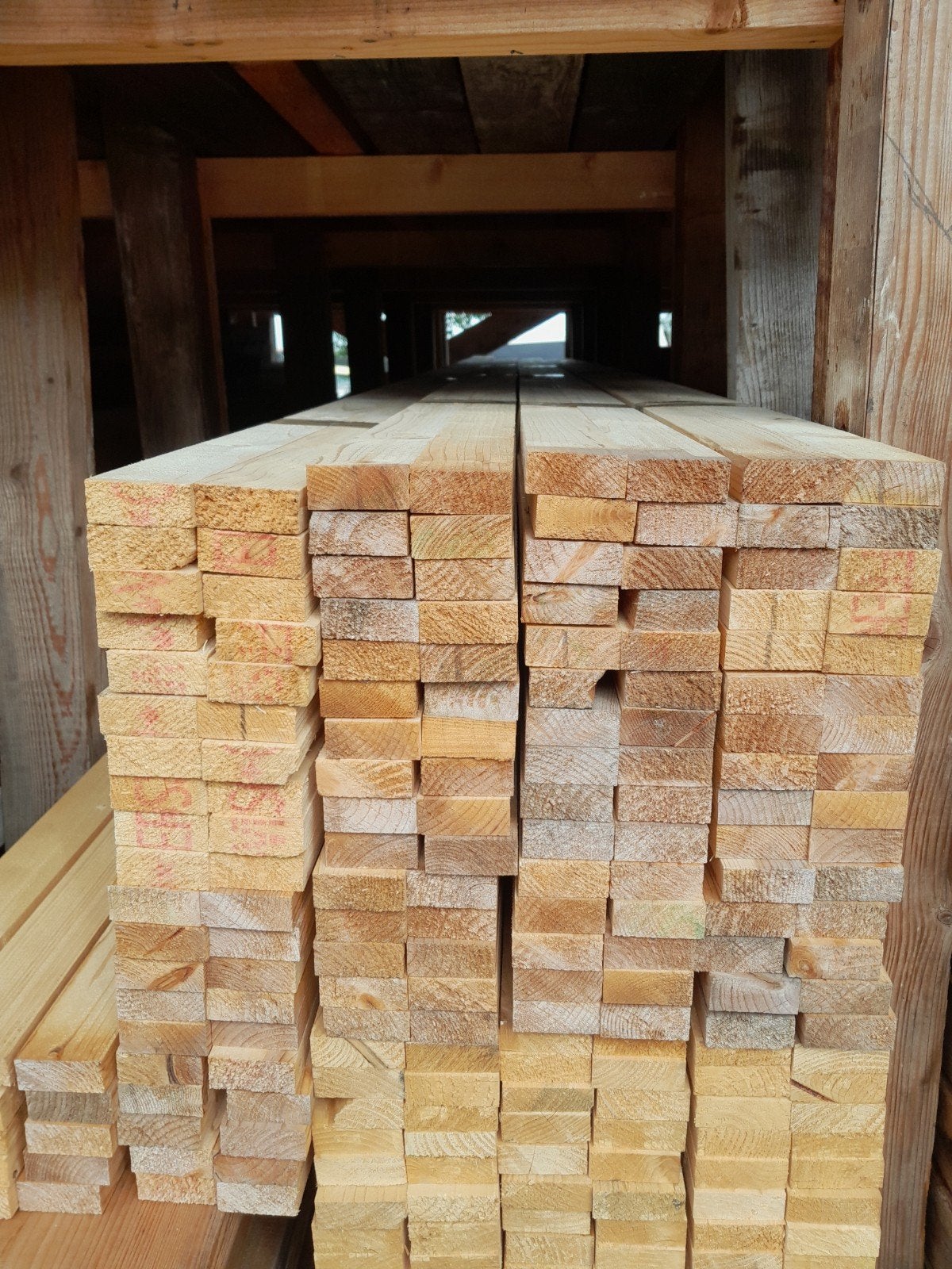 Mooie nieuwe vuren panlatten, Ophalen of Verzenden, Nieuw, 250 cm of meer, Palen