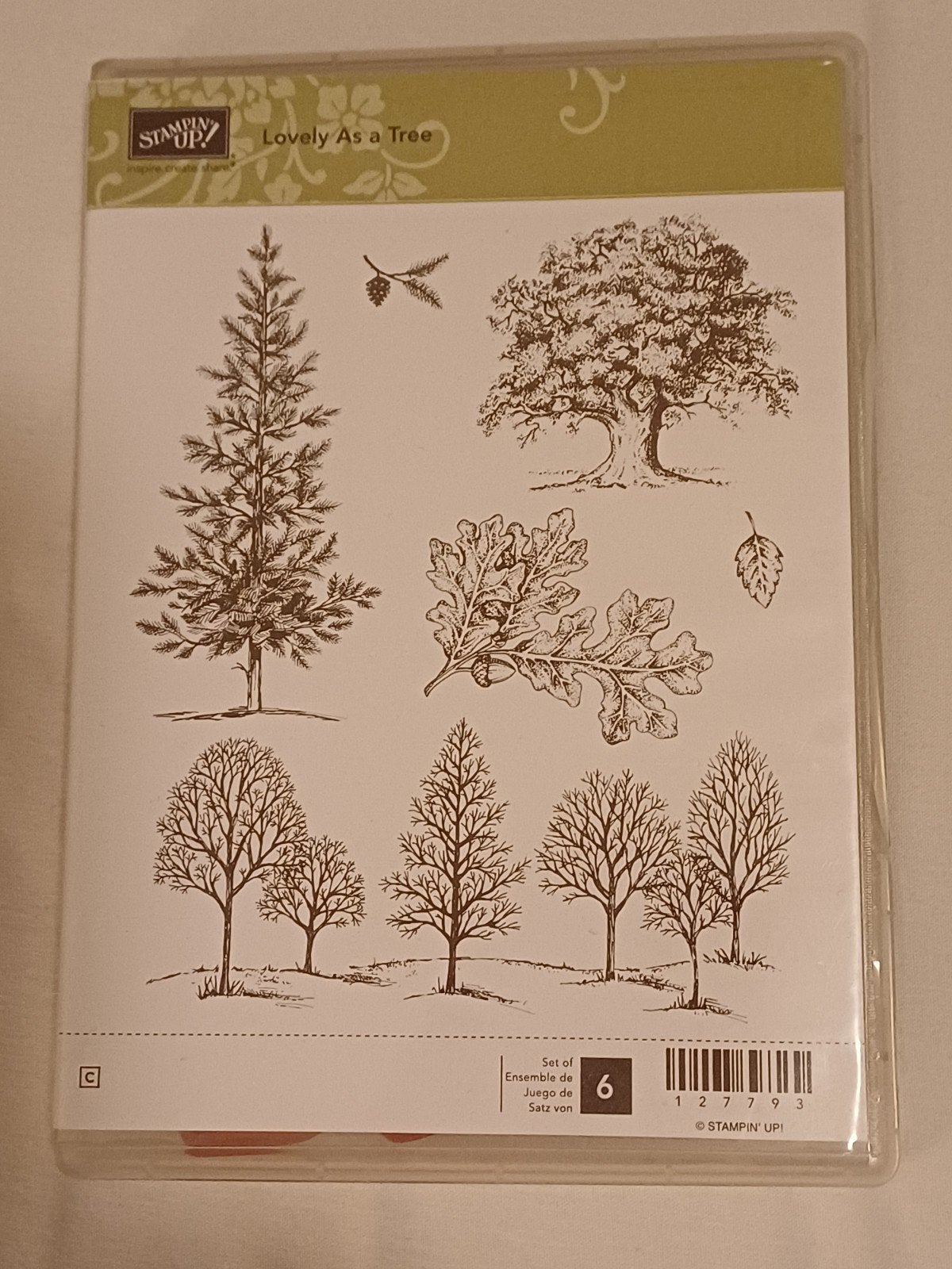 Stampin' Up! Lovely As a Tree Stempelset, Ophalen of Verzenden, Gebruikt