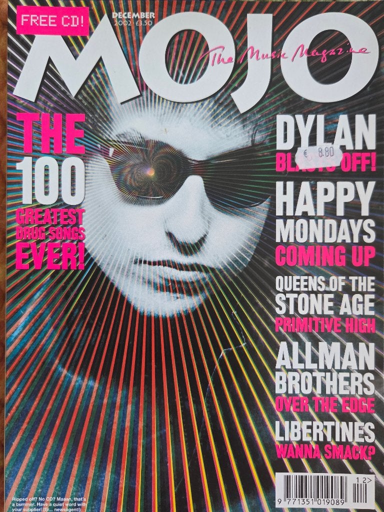 MOJO 12 2002 Dylan Etta James Allman Bros QOTSA Happy Monday, Ophalen of Verzenden, Zo goed als nieuw, Muziek, Film of Tv