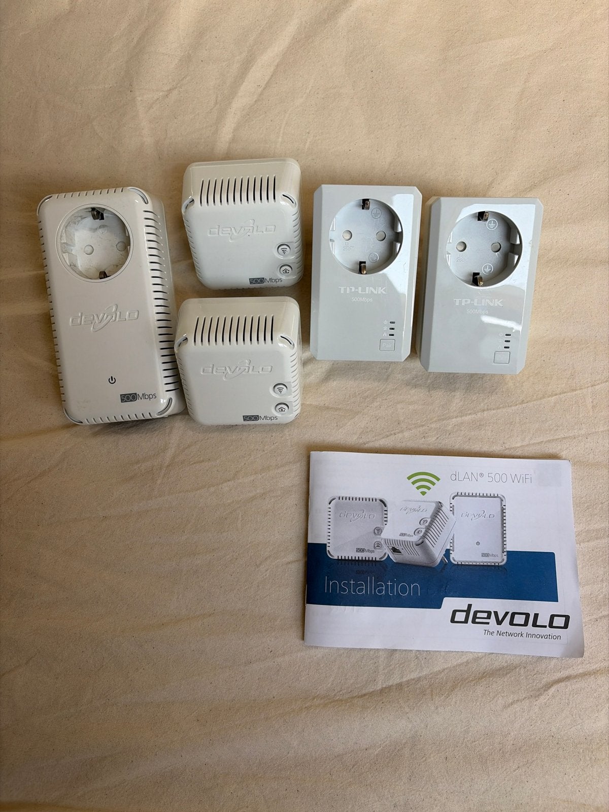 Devolo dLAN 500 WiFi Powerline Adapter Set met TP-Link, Ophalen of Verzenden, Gebruikt