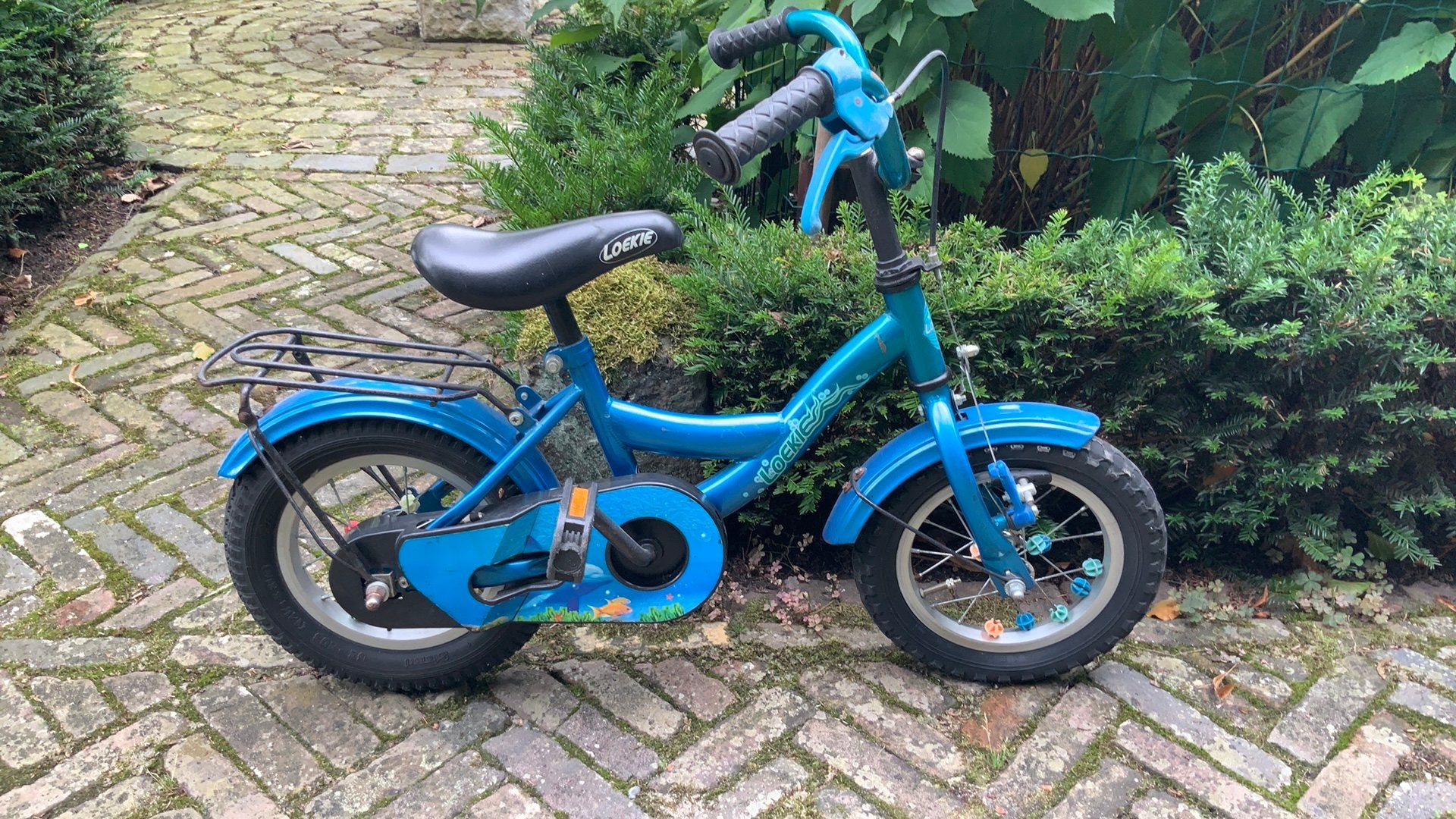 Loekie 12.5 inch kinderfiets blauwe fiets, Ophalen, Gebruikt, Minder dan 16 inch