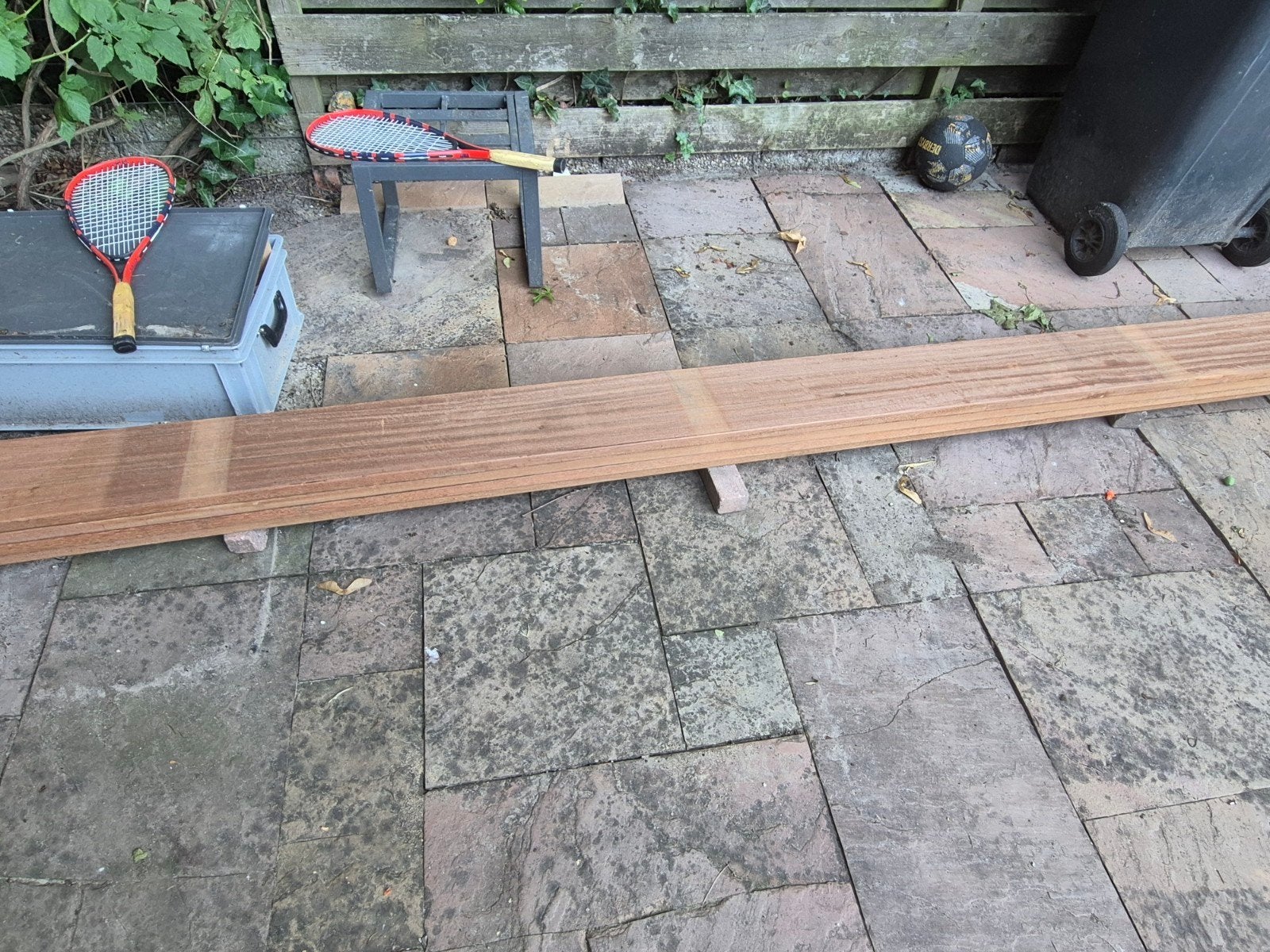 4 Nieuwe Bankirai Hardhouten Planken 485x19x2,8cm, Doe-het-zelf en Verbouw, Hout en Planken, Ophalen, 25 tot 50 mm, Nieuw, Plank