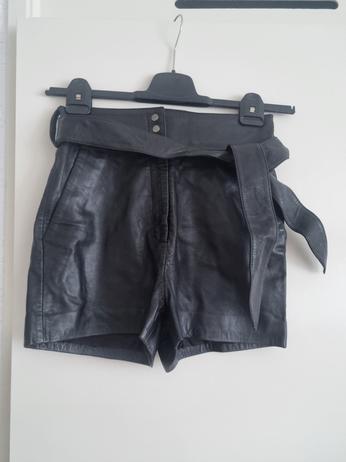 nieuw korte leren broek, Ophalen, Kort, Zwart, Nieuw