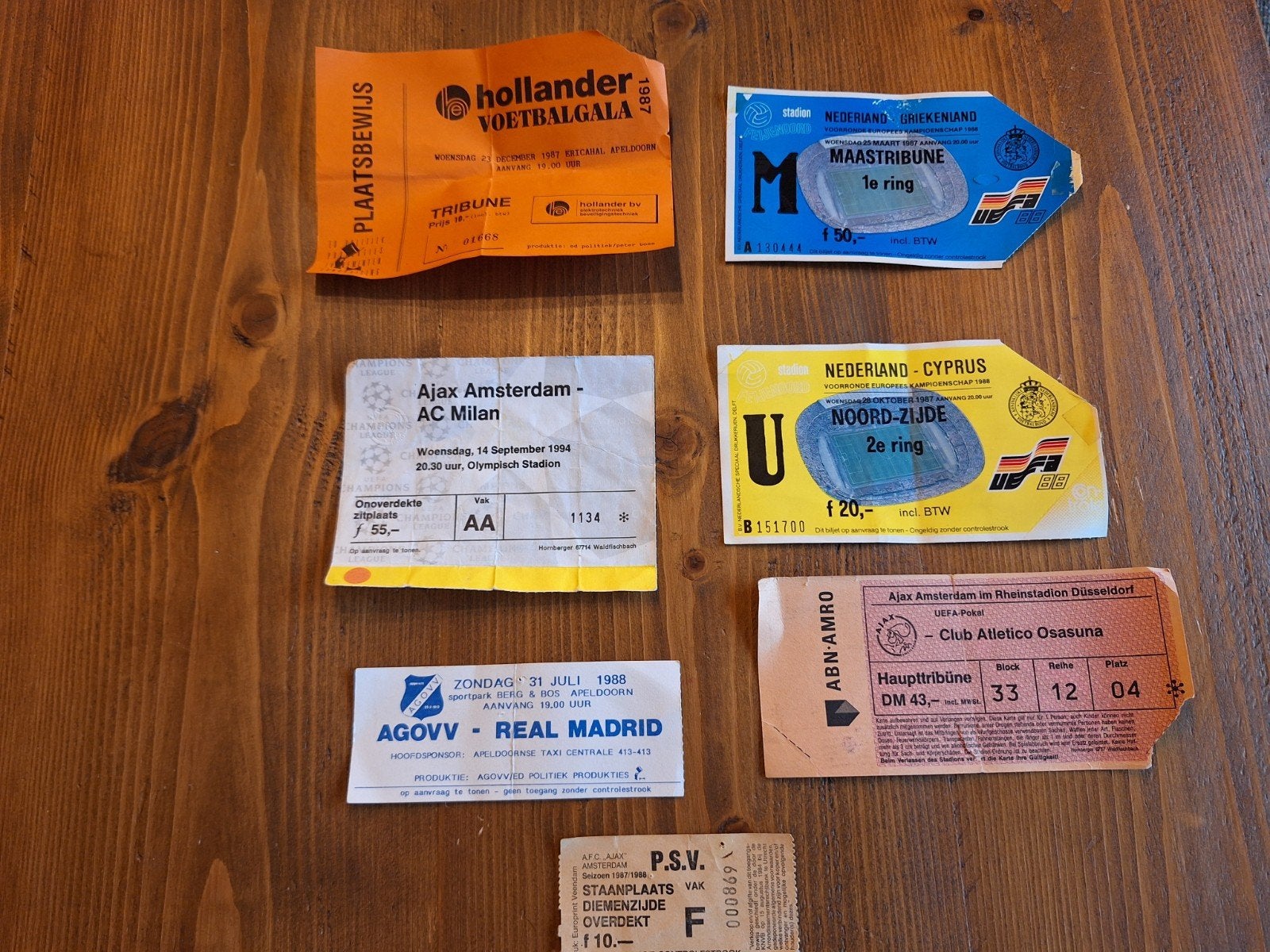 Contributiekaarten o.a Ajax vanaf 1987 t/m 1994., Ophalen of Verzenden, Gebruikt, Ajax, Boek of Tijdschrift