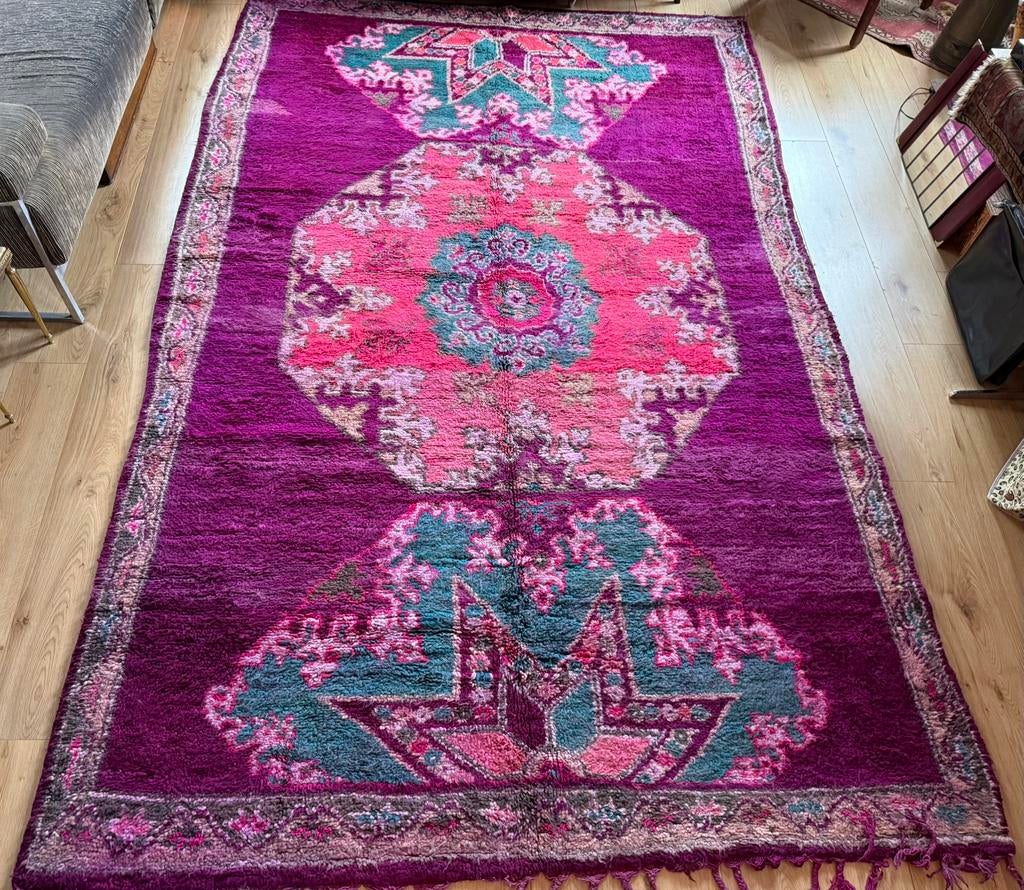 Vintage Marokkaans Atlas tapijt – 315 x 200 cm – wol, Bohemian  Eclectisch interieur 70s revival Maximalist retri, 1053ML, Amsterdam