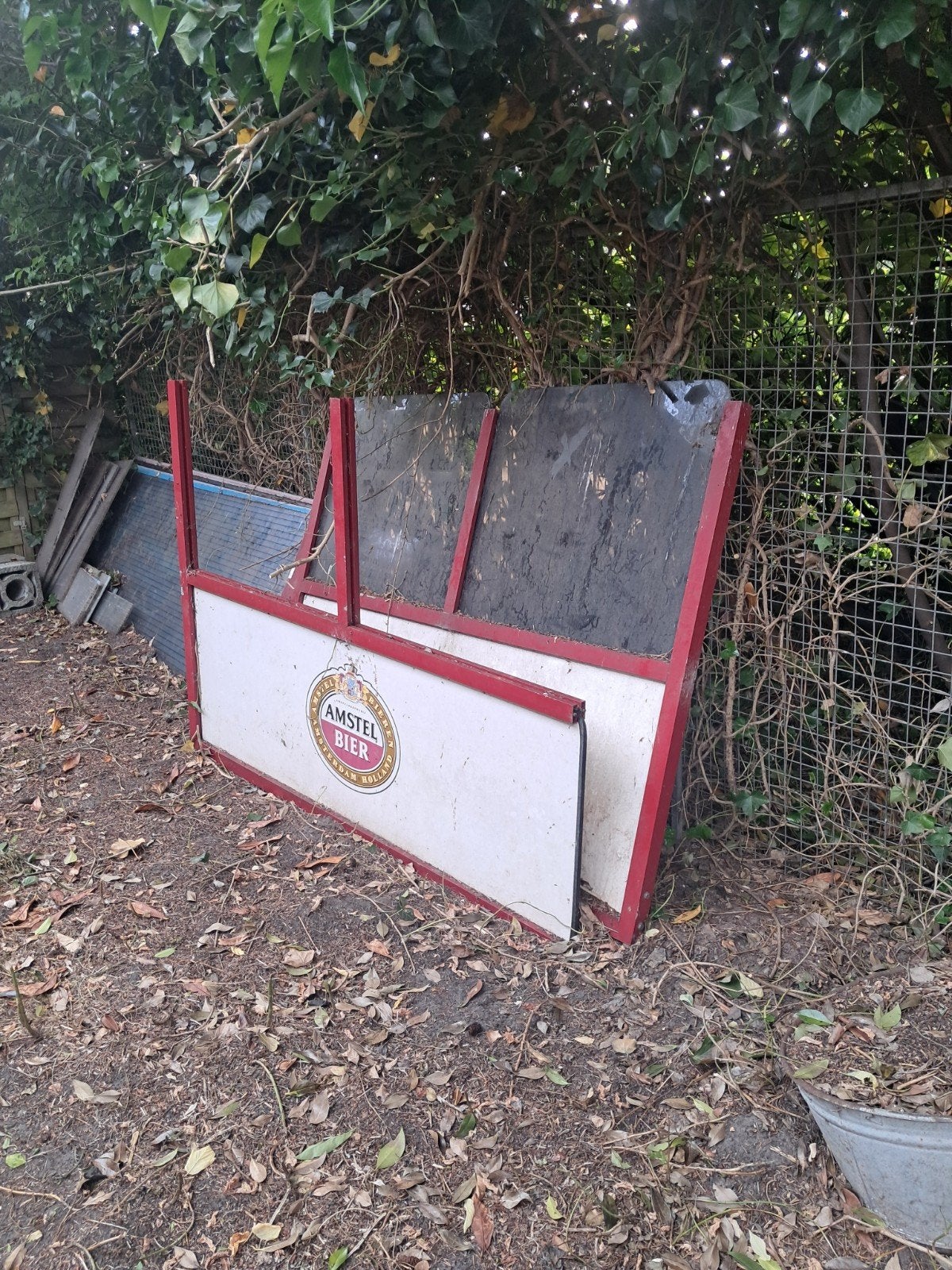 Vintage Amstel Bier Reclameborden - Amstelveen, Ophalen, Gebruikt, Reclamebord