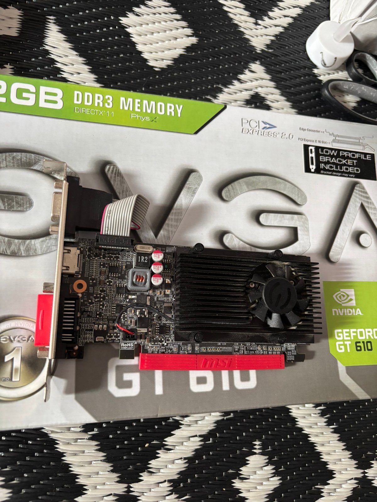 EVGA GeForce GT 610 2GB DDR3 Grafische Kaart (in doos), Computers en Software, Videokaarten, Ophalen of Verzenden, GDDR3, PCI-Express 2