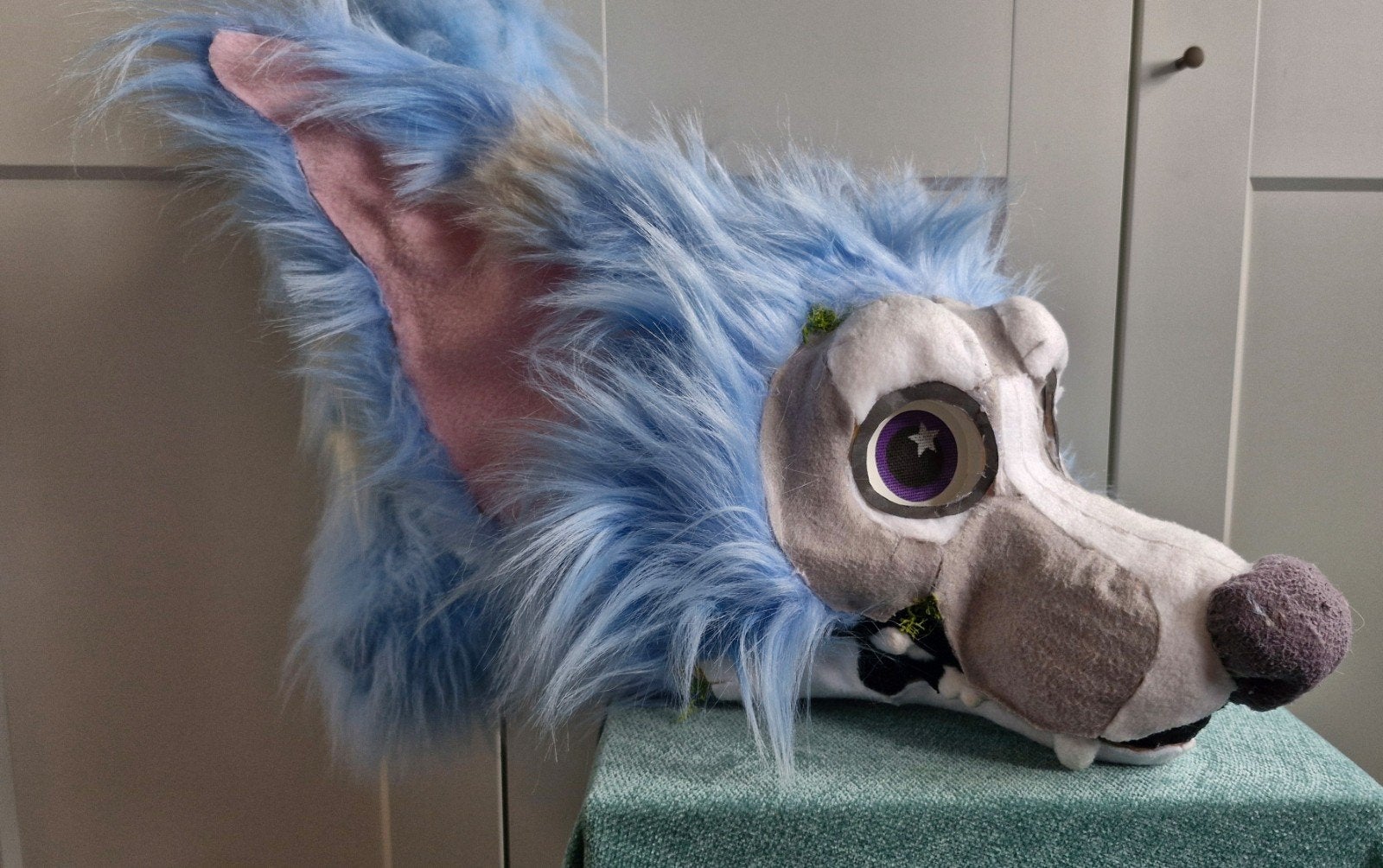 Fursuit masker & tail blauw, Hobby en Vrije tijd, Ophalen of Verzenden
