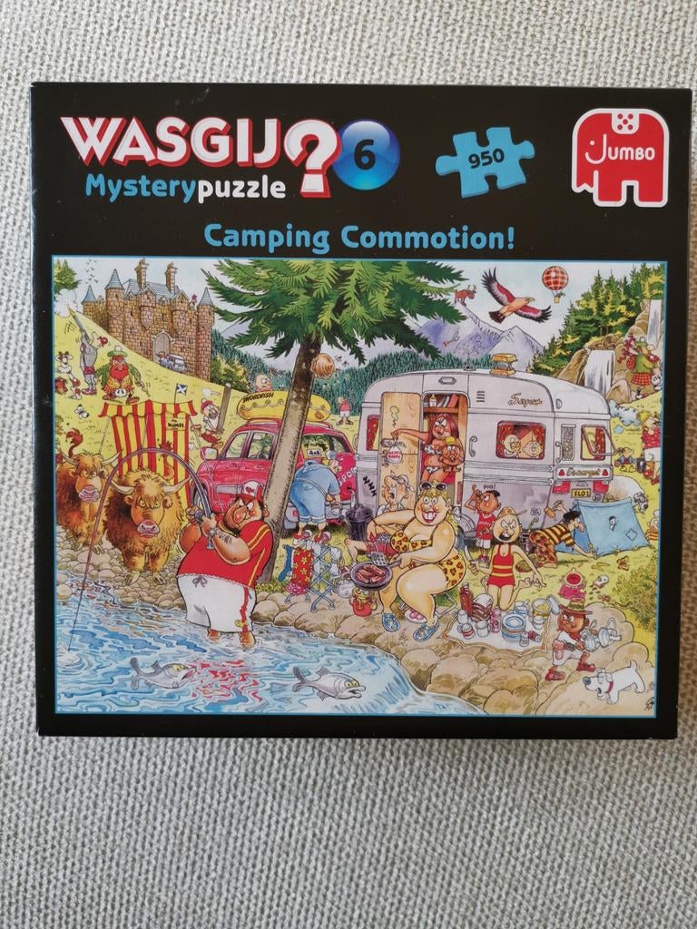 Wasgij Mystery Puzzel 6: Camping Commotion! 950 stukjes, Ophalen of Verzenden, 500 t/m 1500 stukjes, Zo goed als nieuw, Legpuzzel