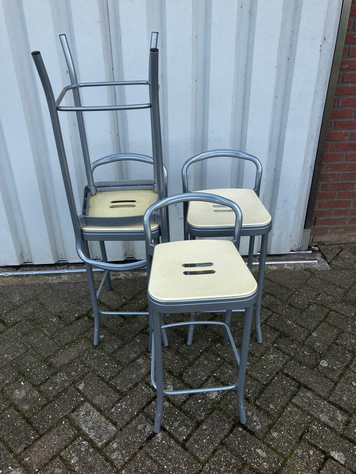Set van 4 halfhoge barkrukken, Huis en Inrichting, Ophalen, Zo goed als nieuw