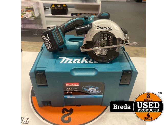 Makita DSS501Zj Cirkelzaag Incl 3.0Ah Accu & kist, Makita, Zo goed als nieuw, Support@makita.com, Makita Corporation, 3-11-8, Sumiyoshi-cho, 
Anjo, Aichi 446-8502
Japan