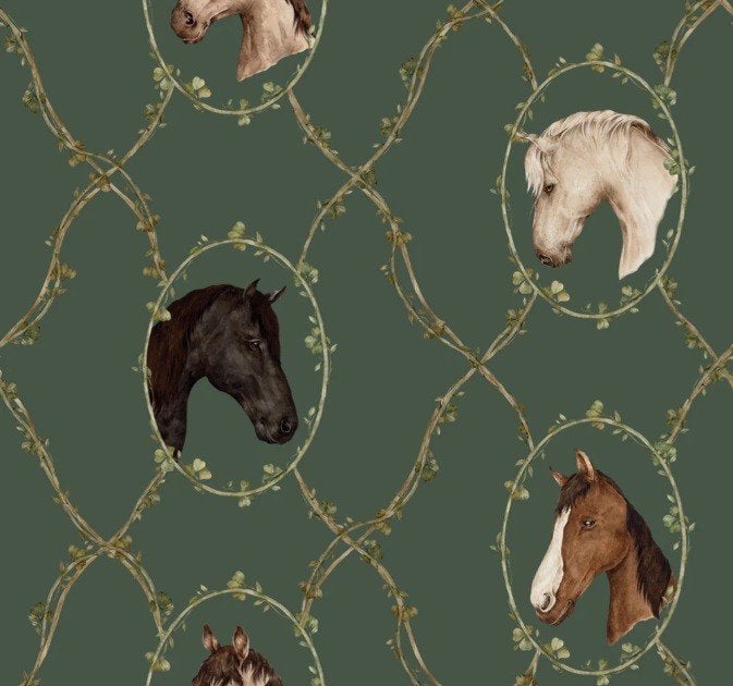 Kinderbehang Paarden Groen Dekornik, Polskiego Czerwonego Krzyża 21/22, 41-260 Sławków, Nieuw, DEKORNIK LIMITED LIABILITY COMPANY