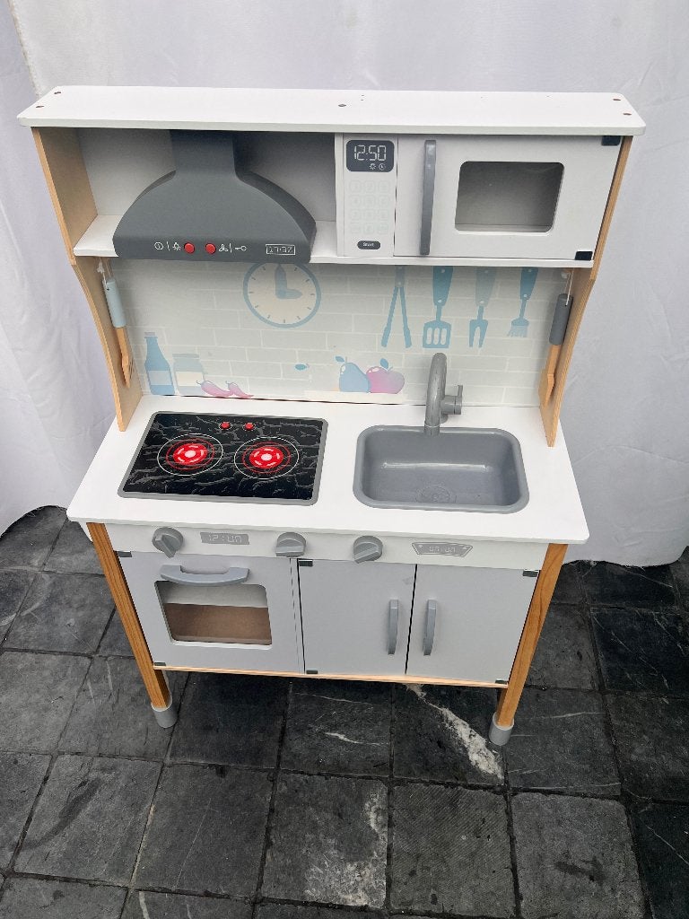 Prachtig houten speelkeuken met geluid en licht, Ophalen, Zo goed als nieuw, Hout, Speelkeuken