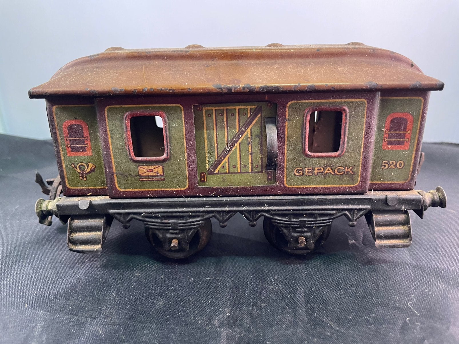 Blikken bagagewagen / trein / oud speelgoed., Ophalen of Verzenden