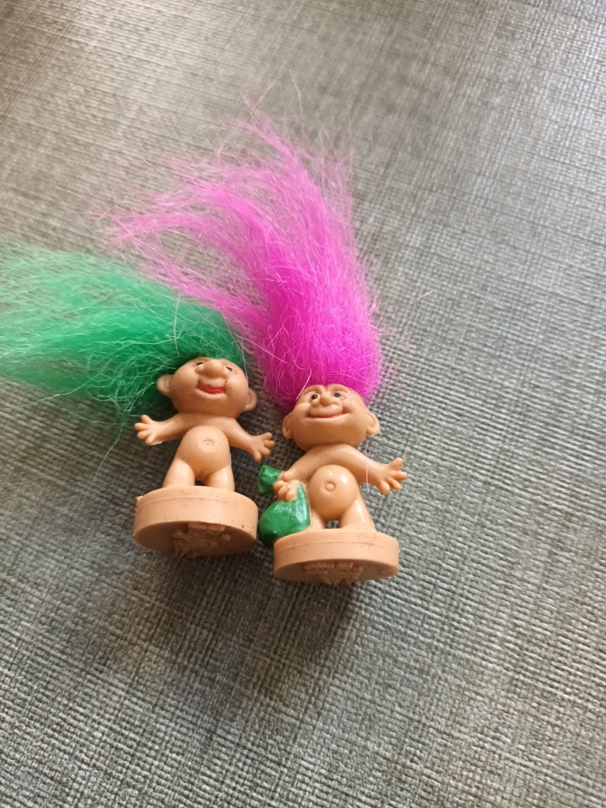 Vintage Russ Trollen Set – Mini Trollen Jaren '90 (Roze & Gr, Ophalen of Verzenden, Gebruikt