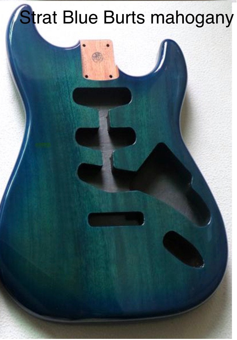 Stratocaster body “ Blue Burst Mahogany “ DonSTMH, Verzenden, Geen, Geen, Jpsg