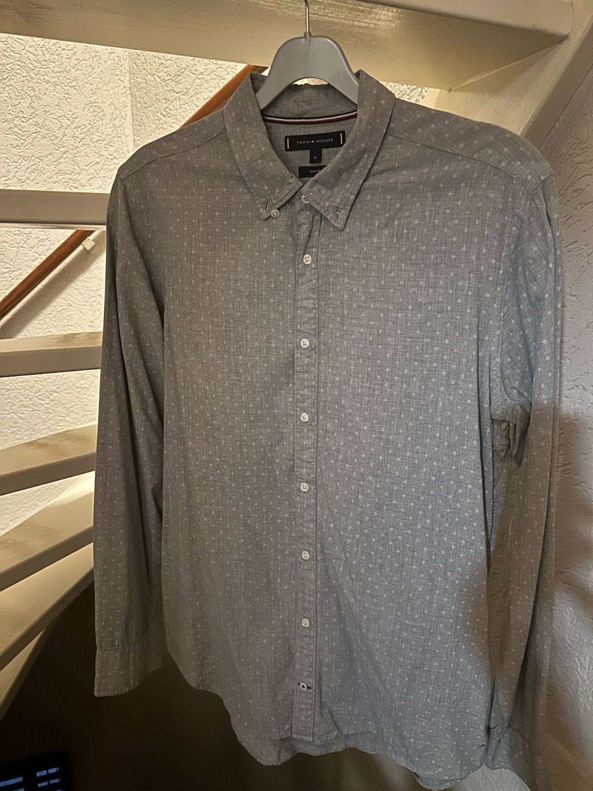 Tommy Hilfiger overhemd, Tommy Hilfiger, Ophalen of Verzenden, Zo goed als nieuw, Grijs