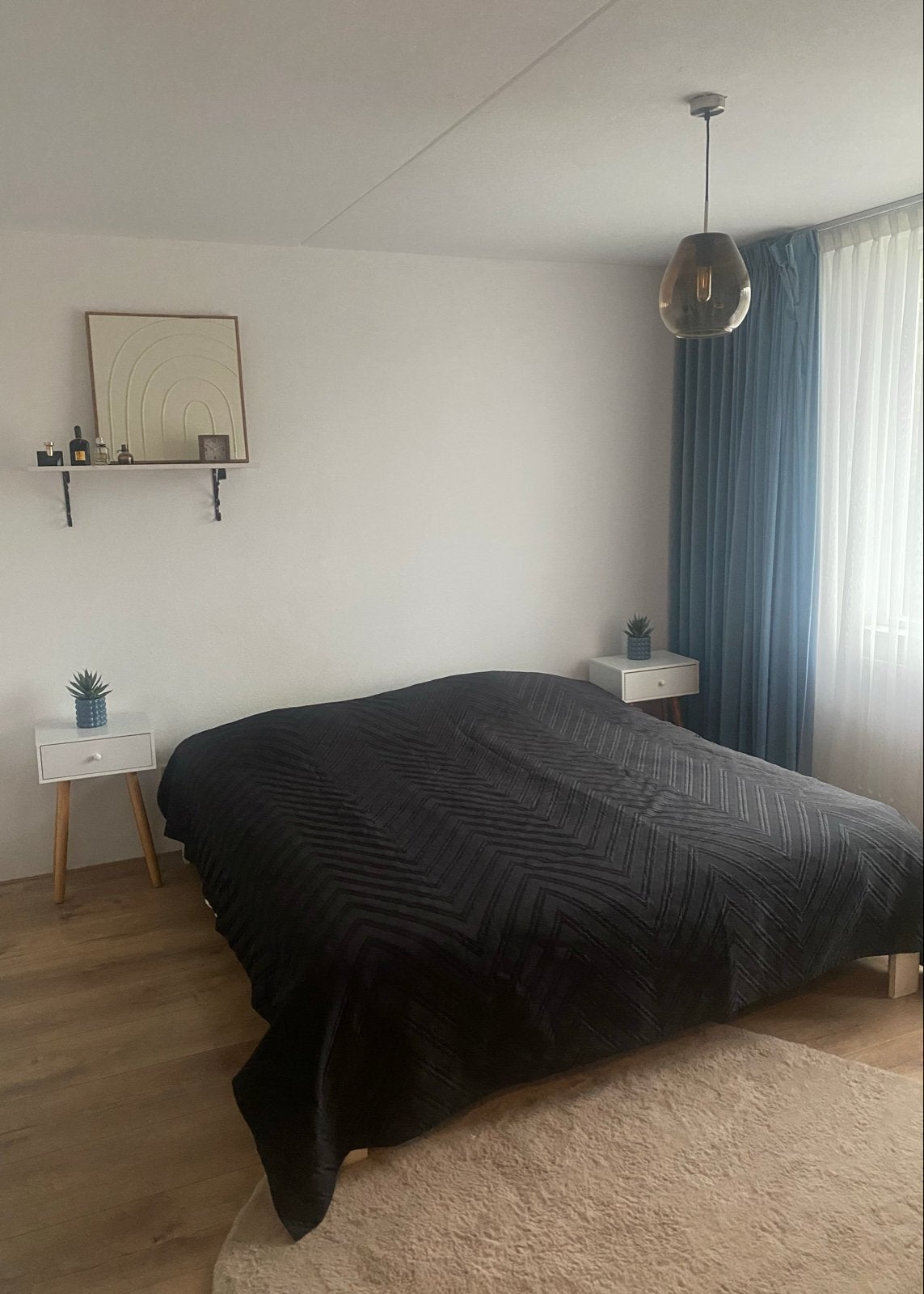 Zwarte lits jumeaux sprei katoen Van Dyck Maarten Vrolijk, Huis en Inrichting, Ophalen, Zwart, Tweepersoons, Zo goed als nieuw