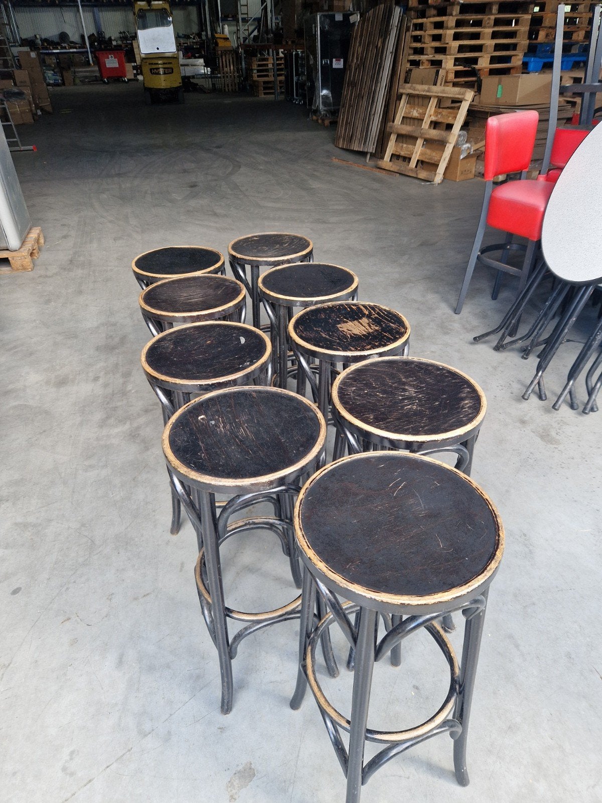 9st thonet barkrukken, 2 krukken, Ophalen, Gebruikt, 60 tot 90 cm