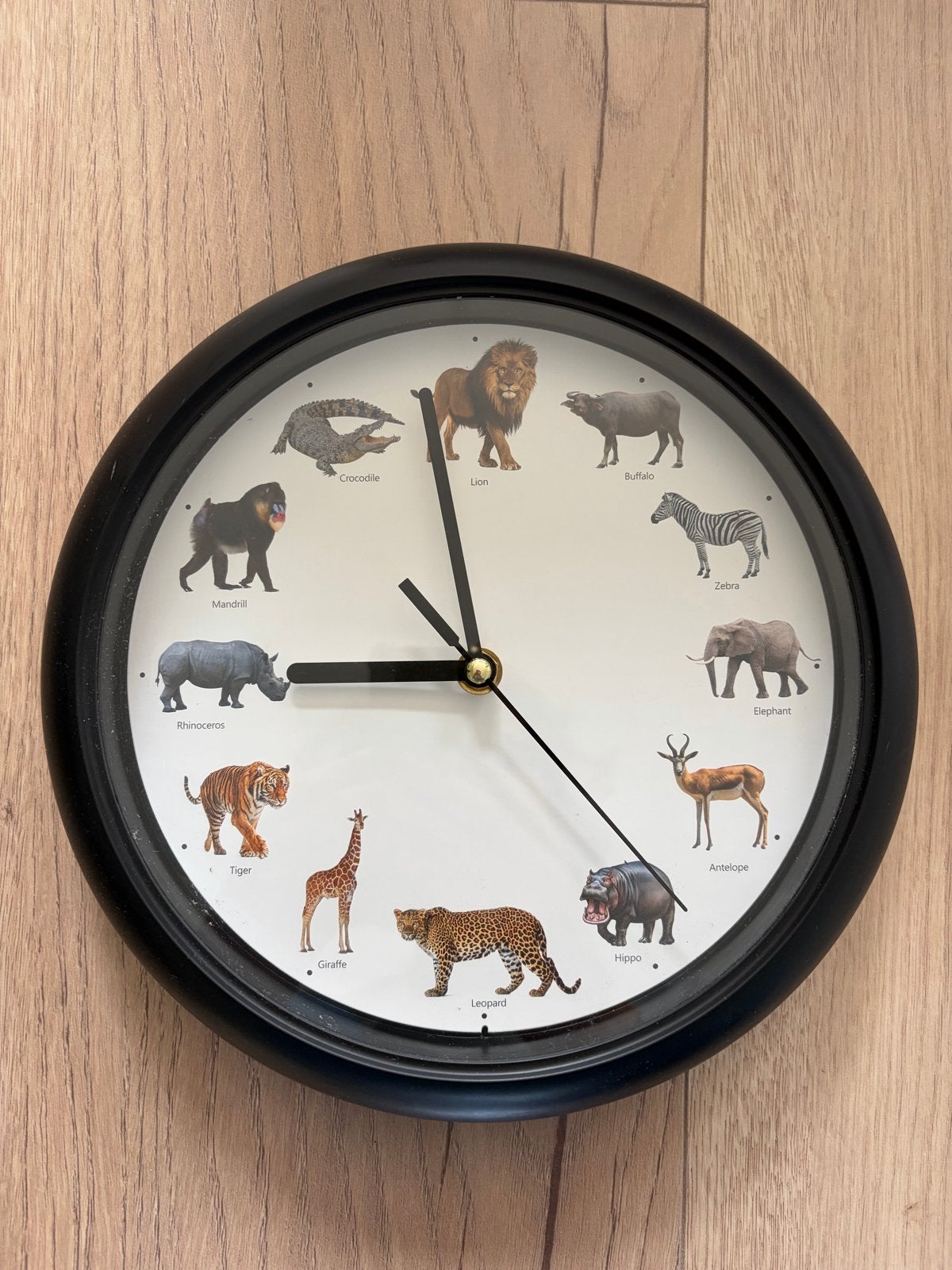Wandklok met dierengeluiden, Gebruikt, Overige merken, Ophalen of Verzenden, Ophangbaar