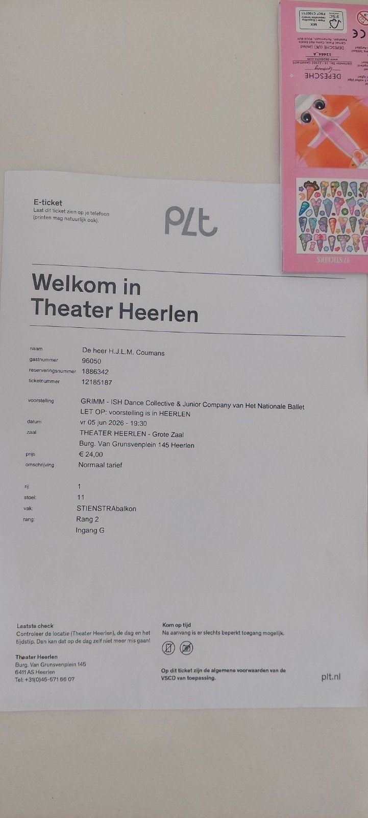 Grimm-ish theater dansvoorstelling in Heerlen-4 kaartjes, Tickets en Kaartjes, Drie personen of meer
