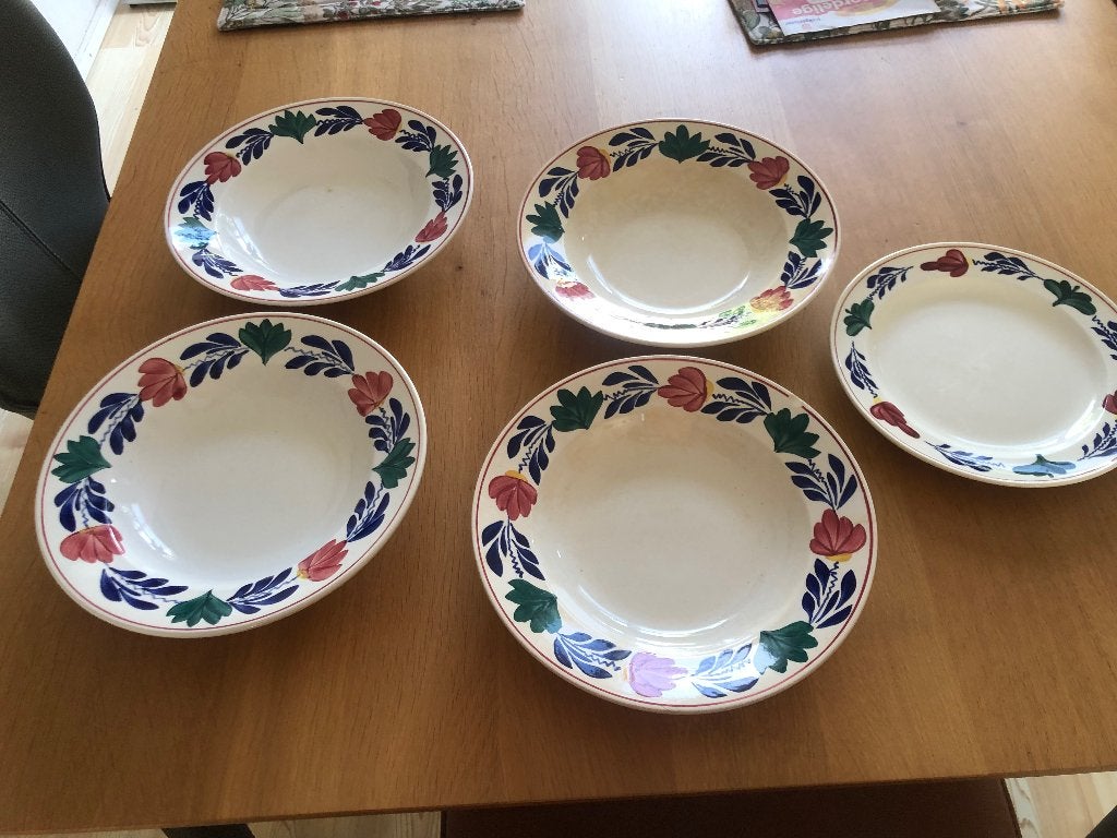 Boerenbont borden, Huis en Inrichting, Keuken | Servies, Ophalen, Gebruikt, Landelijk/Boerenbont, Bord(en)