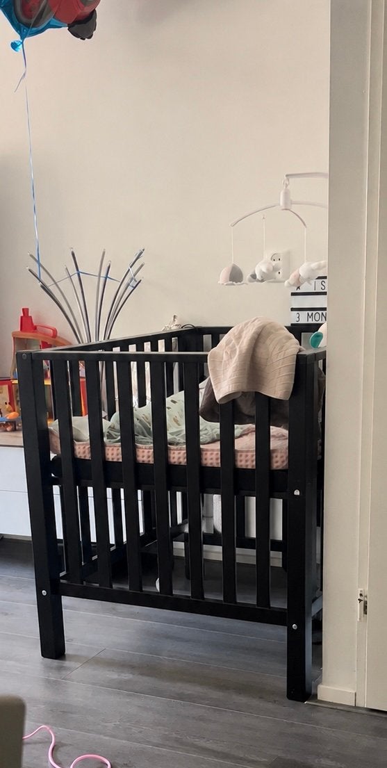 Babybox incl matras zwart, Kinderen en Baby's, Boxen, Ophalen, Gebruikt